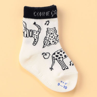 ＜COMME CA FOSSETTE(Baby&Kids)＞動物柄　クルーソックス（２０６４ＱＣ０１）