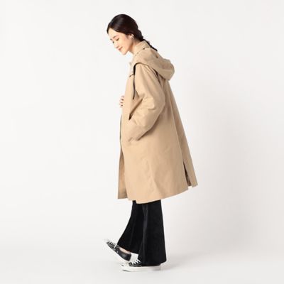 グレー フード付き ロングコート産前産後用コムサブロンドオフ