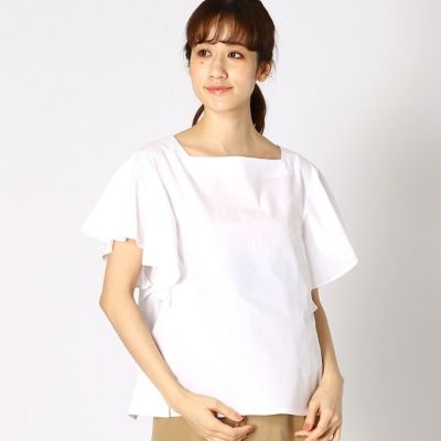 〔マタニティ〕ラッフル袖フェミニンブラウス（２２７３ＨＰ０２）