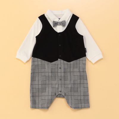 ＜三越伊勢丹/公式＞【SALE】COMME CA ISM (Baby & Kids)/コムサイズム (ベビー & キッズ) シャツ・パンツデザイン 長袖カバーオール クロ ベビー用ロンパース・カバーオール【三越伊勢丹/公式】