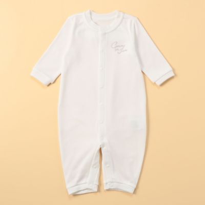 ＜三越伊勢丹/公式＞【SALE】COMME CA ISM (Baby & Kids)/コムサイズム (ベビー & キッズ) 羽プリント付き 長袖ツーウェイオール シロ ベビー用ロンパース・カバーオール【三越伊勢丹/公式】