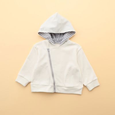 ＜COMME CA ISM (Baby&Kids)＞ギンガムチェック使い　ライダースデザインパーカ（８０・９０ｃｍ）（２３４３ＣＣ０３）