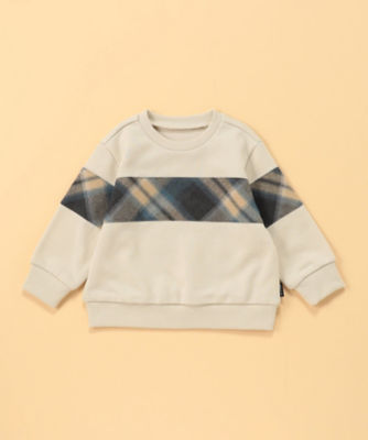 ＜COMME CA ISM (Baby&Kids)＞オンブレーチェック使い　長袖トレーナー（ベビーサイズ）（２３４３ＣＩ０８）
