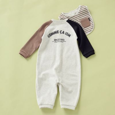 ＜三越伊勢丹/公式＞ COMME CA ISM (Baby & Kids)/コムサイズム (ベビー & キッズ) ロゴプリント長袖ツーウェイオール ベージュ ベビー用ロンパース・カバーオール【三越伊勢丹/公式】