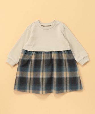 ＜COMME CA ISM (Baby&Kids)＞オンブレーチェック使い　ワンピース（ベビーサイズ）（２３４３ＯＩ０１）
