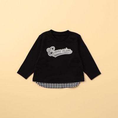 ギンガムチェック使い　長袖Ｔシャツ（８０・９０ｃｍ）（２３４３ＴＣ０１）
