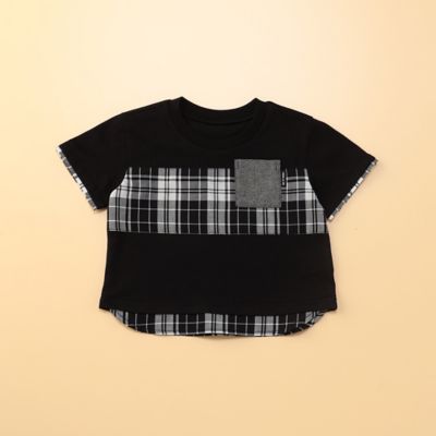 ＜COMME CA ISM (Baby&Kids)＞マドラスチェック使い　半袖Ｔシャツ（８０・９０ｃｍ）（２３４７ＴＣ０５）