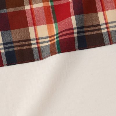 マドラスチェック使い　半袖Ｔシャツ（８０・９０ｃｍ）（２３４７ＴＣ０５）