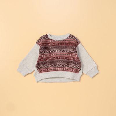 ＜COMME CA ISM (Baby&Kids)＞フェアアイル使い　トレーナー（８０・９０ｃｍ）（２３４８ＣＡ０６）