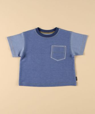 COMME CA ISM (Baby&Kids)/コムサイズム (ベビー&キッズ) デニム調ジャージー ポケット付きTシャツ(ベビーサイズ)(2361TG14)