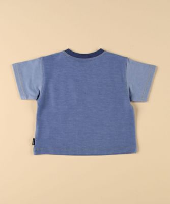 希少イベント限定商品visvim Baby kids Tシャツ size 1 デニム調ジャージー ポケット付きTシャツ（ベビーサイズ