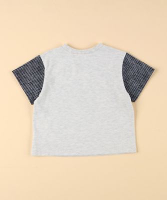 ヒッコリープリント使い　半袖Ｔシャツ（ベビーサイズ）（２３６１ＴＫ４５）