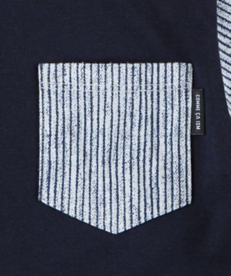 ヒッコリープリント使い　半袖Ｔシャツ（ベビーサイズ）（２３６１ＴＫ４５）