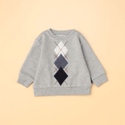＜COMME CA ISM (Baby&Kids)＞アーガイル　長袖トレーナー（８０・９０ｃｍ）（２３６５ＣＡ０３）