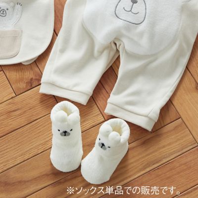 ＜COMME CA ISM (Baby&Kids)＞もこもこ　耳付き　カップ入りソックス（２３７４ＱＡ０６）