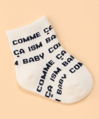 COMME CA ISM (Baby & Kids)/コムサイズム (ベビー & キッズ) ロゴ総柄ソックス(2374QM04) シロ 下着・靴下【三越伊勢丹/公式】