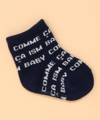 COMME CA ISM (Baby & Kids)/コムサイズム (ベビー & キッズ) ロゴ総柄ソックス(2374QM04) ネービーブルー 下着・靴下【三越伊勢丹/公式】