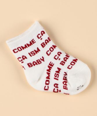 COMME CA ISM (Baby & Kids)/コムサイズム (ベビー & キッズ) ロゴ総柄ソックス(2374QM04) アカ 下着・靴下【三越伊勢丹/公式】