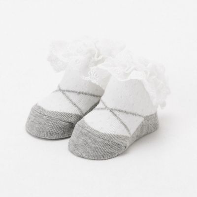 ＜COMME CA ISM (Baby&Kids)＞バレエシューズデザイン　トロンプルイユ　カップ入り　ソックス（２３７４ＱＮ０２）