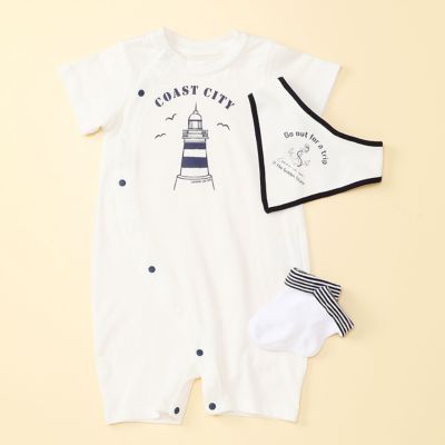 半袖ツーウェイオール・スタイ・ソックスの入ったギフトセット（５０－７０ｃｍ）（２３８２ＷＬ０４）