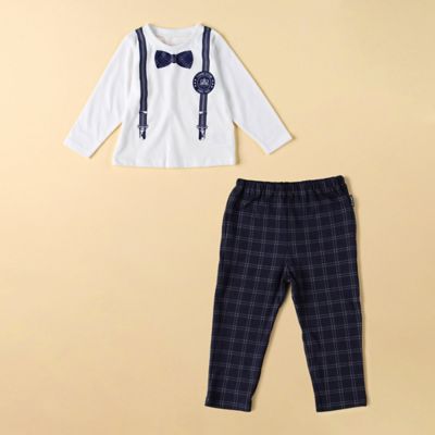 ＜COMME CA ISM (Baby&Kids)＞長袖Ｔシャツ・パンツ入りギフトセット（８０・９０ｃｍ）（２３８３ＷＣ０４）