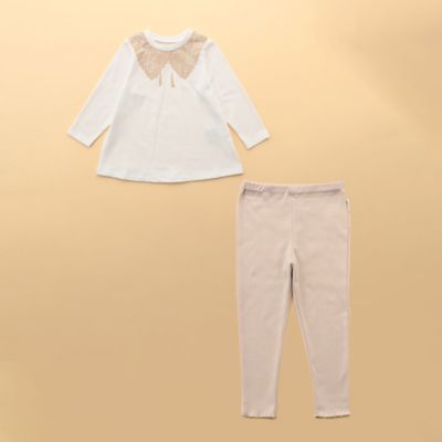 ＜三越伊勢丹/公式＞ COMME CA ISM (Baby & Kids)/コムサイズム (ベビー & キッズ) 長袖チュニック・レギンス入りギフトセット シロ ベビー用トップス【三越伊勢丹/公式】