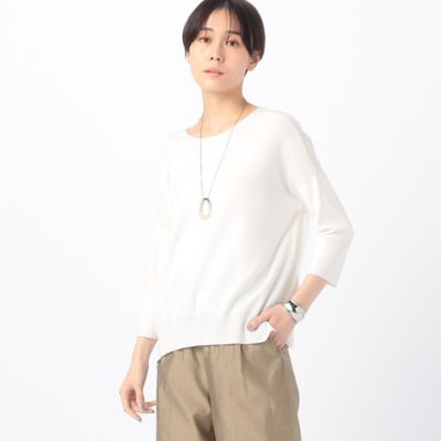 ＜COMME CA Sサイズ (Women/小さいサイズ)＞〔　Ｓサイズ　〕　【前後２ＷＡＹ】ミラノリブ編み　ベーシックＶプルオーバー（２６０４ＩＧ０３）