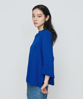 ＜COMME CA Sサイズ (Women/小さいサイズ)＞〔　Ｓサイズ　〕　鹿の子編み袖　フリルプルオーバー（２６０５ＩＫ０４）
