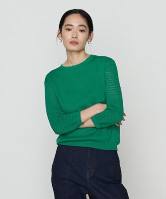 Sサイズ 〕 コットンシルク クルーネックプルオーバー