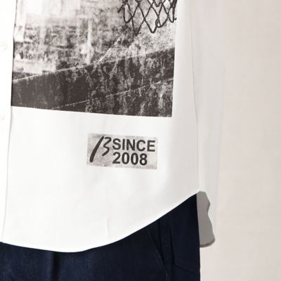 フォトプリント　オックスフォードシャツ　【ＢＡＳＫＥＴＢＡＬＬ　ＨＯＯＰ】（２７０３ＩＣ０１）
