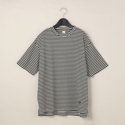 ＜β MEN (Men)＞綿１００％　天竺ボーダー半袖Ｔシャツ（２７０３ＴＥ０２）