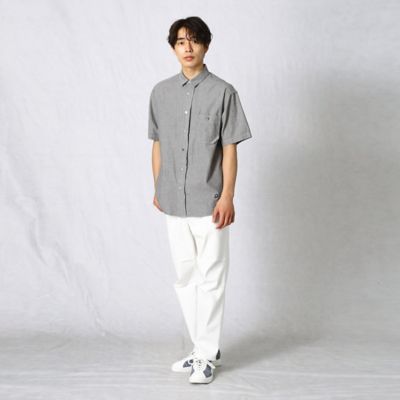 反応染め　ワンポイントワッペン半袖シャツ（２７２７ＩＹ０６）