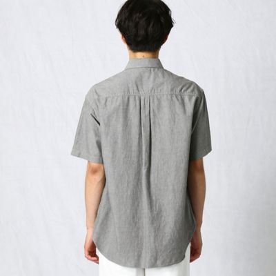 反応染め　ワンポイントワッペン半袖シャツ（２７２７ＩＹ０６）
