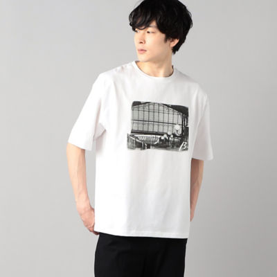 ＜β MEN (Men)＞フォトプリントＴシャツ「Ｐａｒｉｓ　ｓｔａｔｉｏｎ」（２７２７ＴＧ０７）