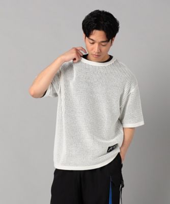 半袖メッシュ　クルーネックニット（２７５３ＫＫ０２）