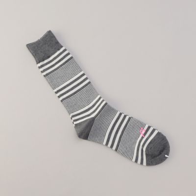 ＜β MEN (Men)＞パネルボーダー　クルーソックス（２７５４ＱＡ０４）
