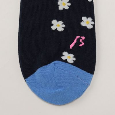 フラワー柄　クルーソックス（２７５４ＱＣ０１）