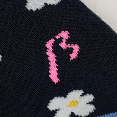 フラワー柄　クルーソックス（２７５４ＱＣ０１）