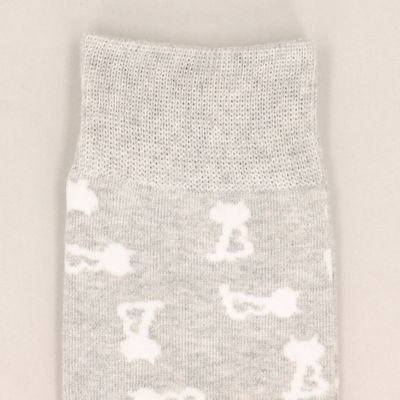 “βネコ柄”クルーソックス（２７５４ＱＧ０３）