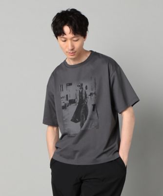 β MEN (Men)/ベータ・メン ウォーキングガールプリント Tシャツ(2754TK11) グレー トップス【三越伊勢丹/公式】