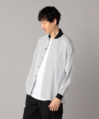 スカーフライトシャツブルゾン Lui's（ルイス）の「ストライプシャツブルゾン（シャツ/ブラウス