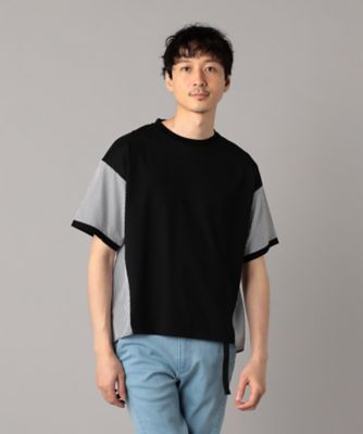 IVE 250907 ペンミ配布 Tシャツ ストライプ切替 Tシャツ（2755TM01） | β MEN (Men)/ベータ