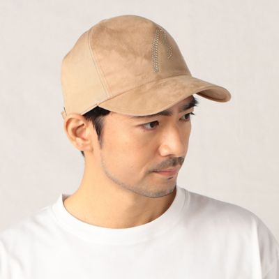フェイクスエード　βロゴベースボールキャップ　新品 セール】 フェイクスエード βロゴベースボールキャップ
