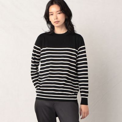 ＜BASILE28 (Women)＞エッセンシャルニット　ボーダープルオーバー（２８０１ＩＥ０６）