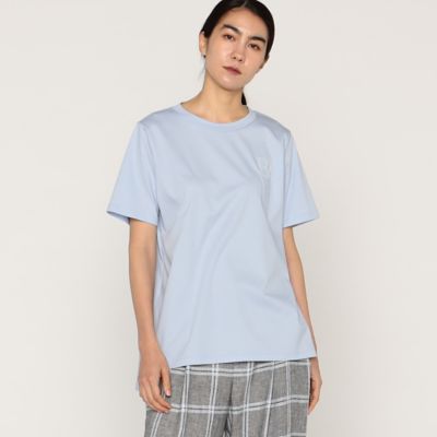 【SALE】BASILE28 (Women)/バジーレヴェントット プレミアムスムース BAビーズTシャツ(2801TG04) サックス トップス【三越伊勢丹/公式】