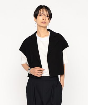 ＜BASILE28 (Women)＞１８Ｇミラノリブ　ショートジレ（２８０３ＶＭ０２）