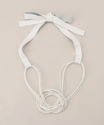 ＜BASILE28 (Women)＞多連ビーズネックレス（２８０５ＡＫ０１）