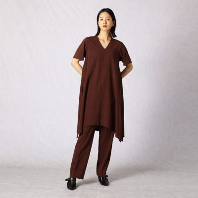 【セットアップ対応】トリビスストレッチ　　Ｖネックチュニックドレス（２８０５ＯＺ０１）