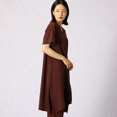 【セットアップ対応】トリビスストレッチ　　Ｖネックチュニックドレス（２８０５ＯＺ０１）