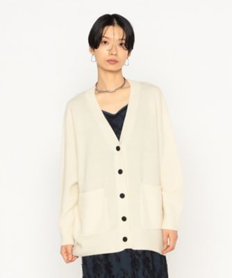 ＜BASILE28 (Women)＞ウールカシミヤＶネック　カーディガン（２８０６ＩＭ０８）